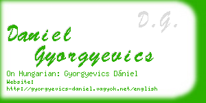 daniel gyorgyevics business card